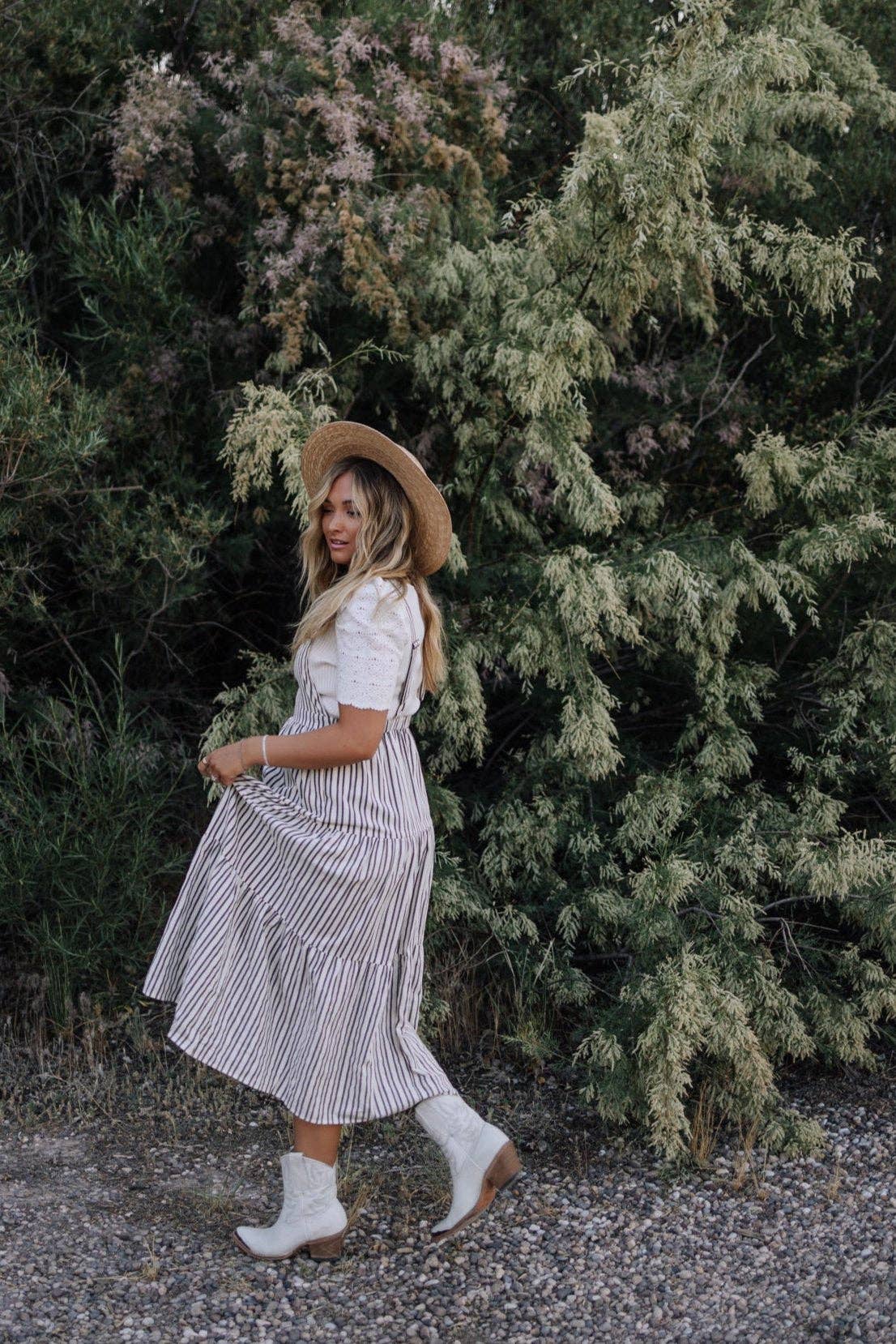 Overall Dress in Charcoal