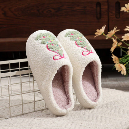 Christmas Tree Bow Slippers