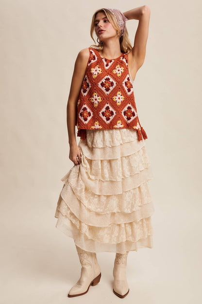 Crochet Granny Square Vest