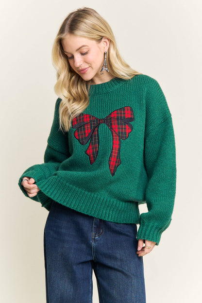 Plaid Bow Sweater