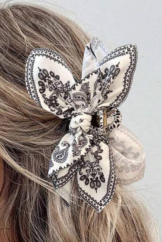 Paisley Floral Print Claw Clip
