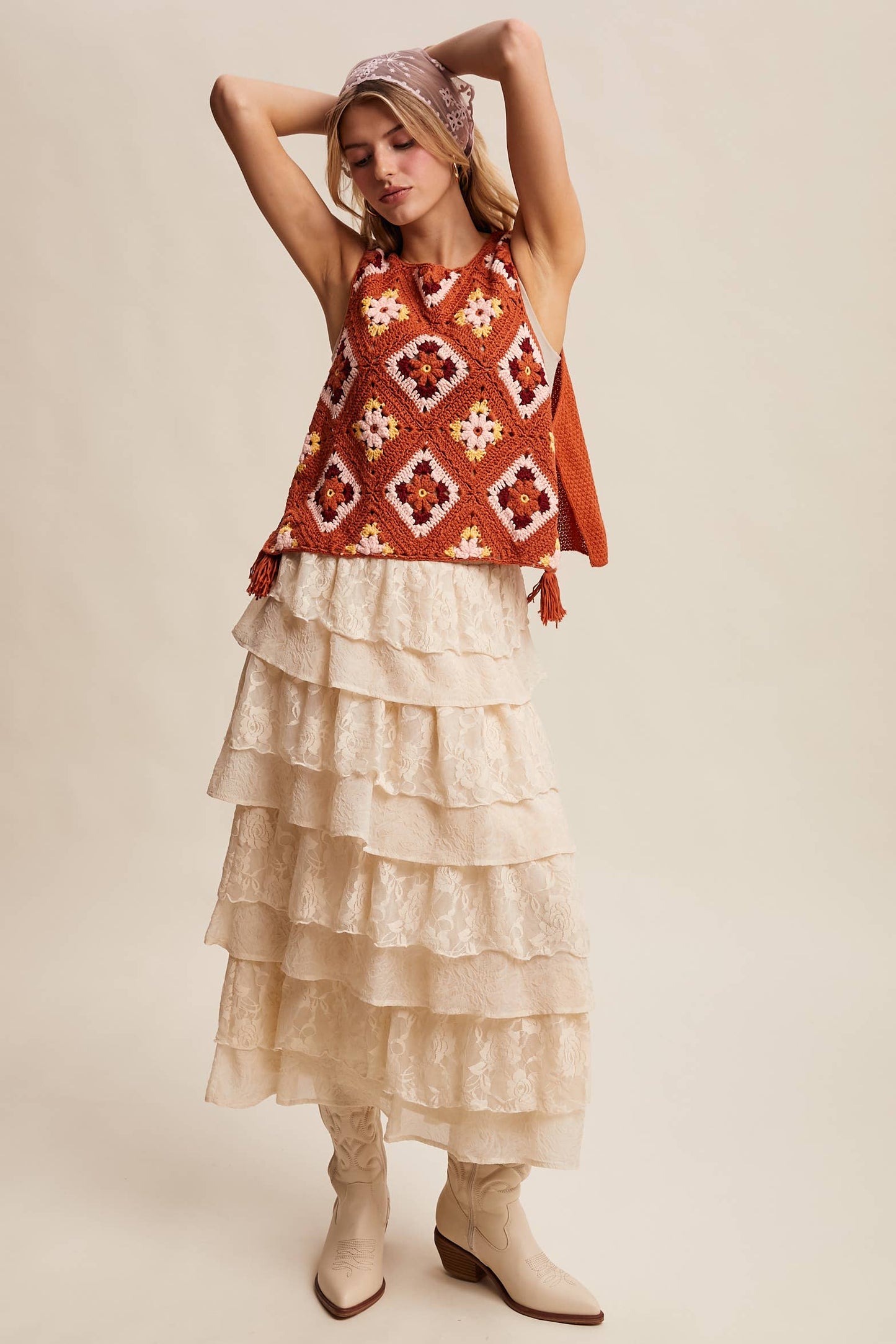 Crochet Granny Square Vest