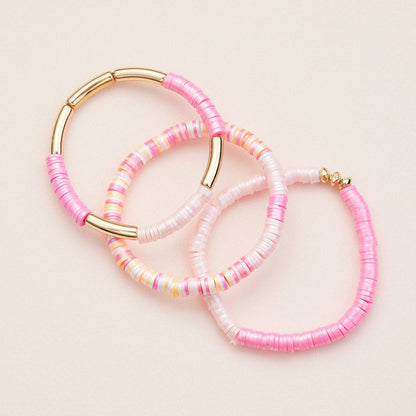 Colorful Heishi Bead Stretch Bracelets