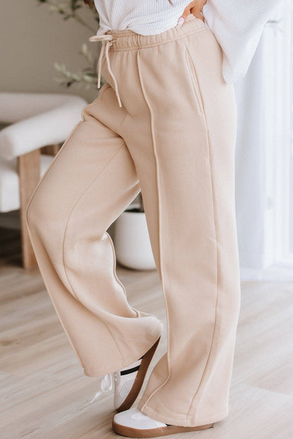 Drawstring Wide Leg Pants