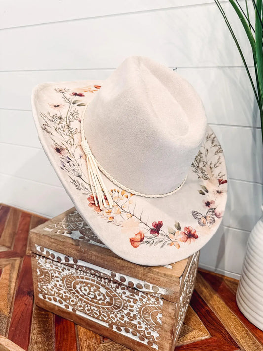 Floral Print Hat