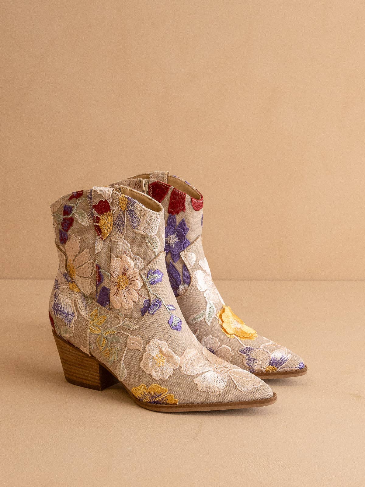 The Wanda Floral Applique Bootie