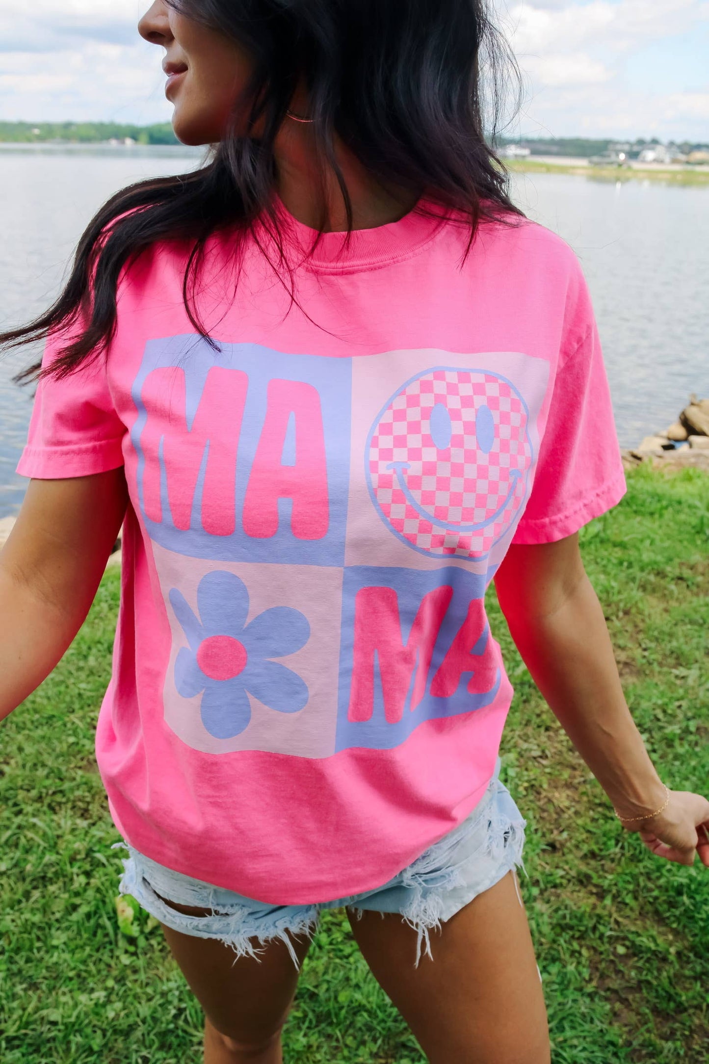 Mama Neon Pink Tee