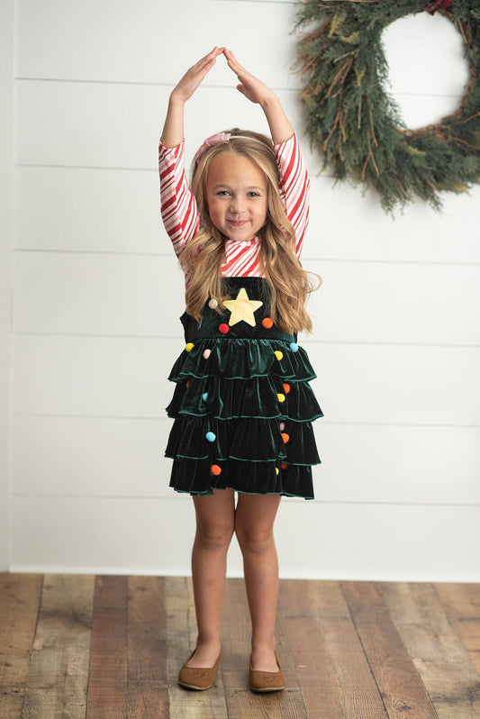 Kids Candy Cane & Velvet Christmas Tree