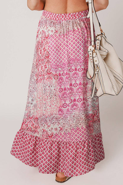 Boho Pattern Maxi Skirt