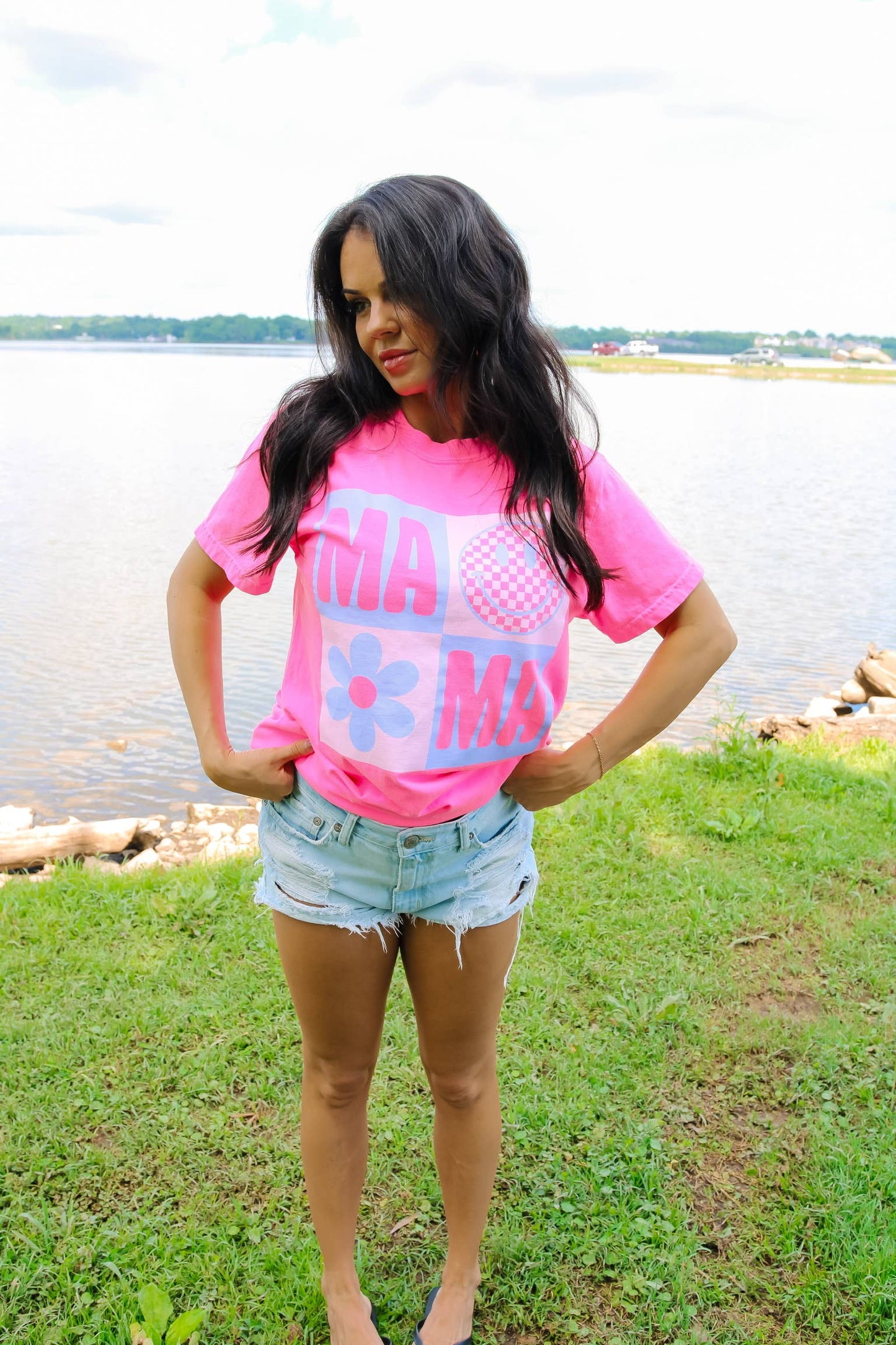 Mama Neon Pink Tee