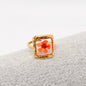18K Gold Plated Stainless Steel Floral Ring