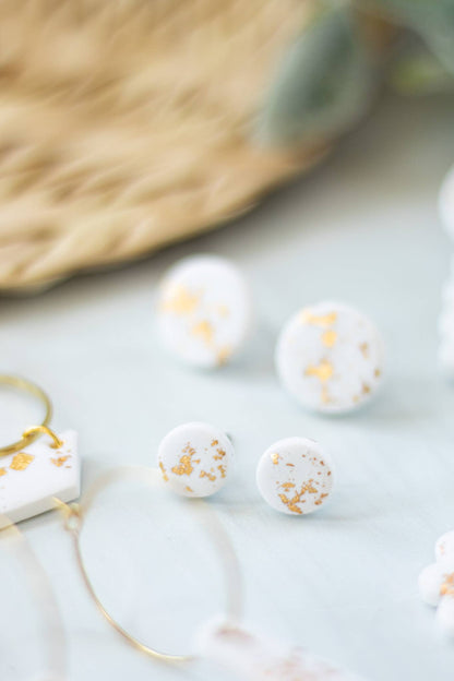 Gold Flaked Collection: Small studs