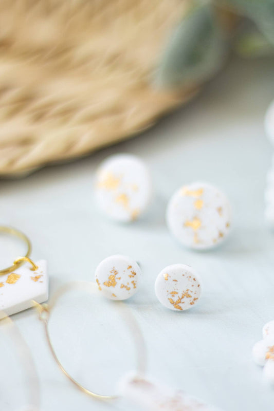 Gold Flaked Collection: Small studs