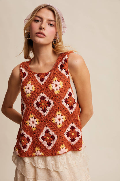 Crochet Granny Square Vest