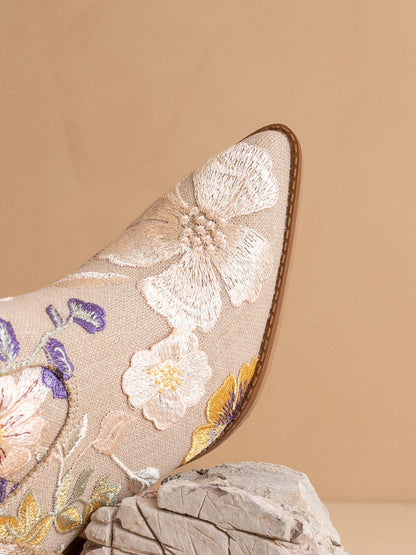 The Wanda Floral Applique Bootie