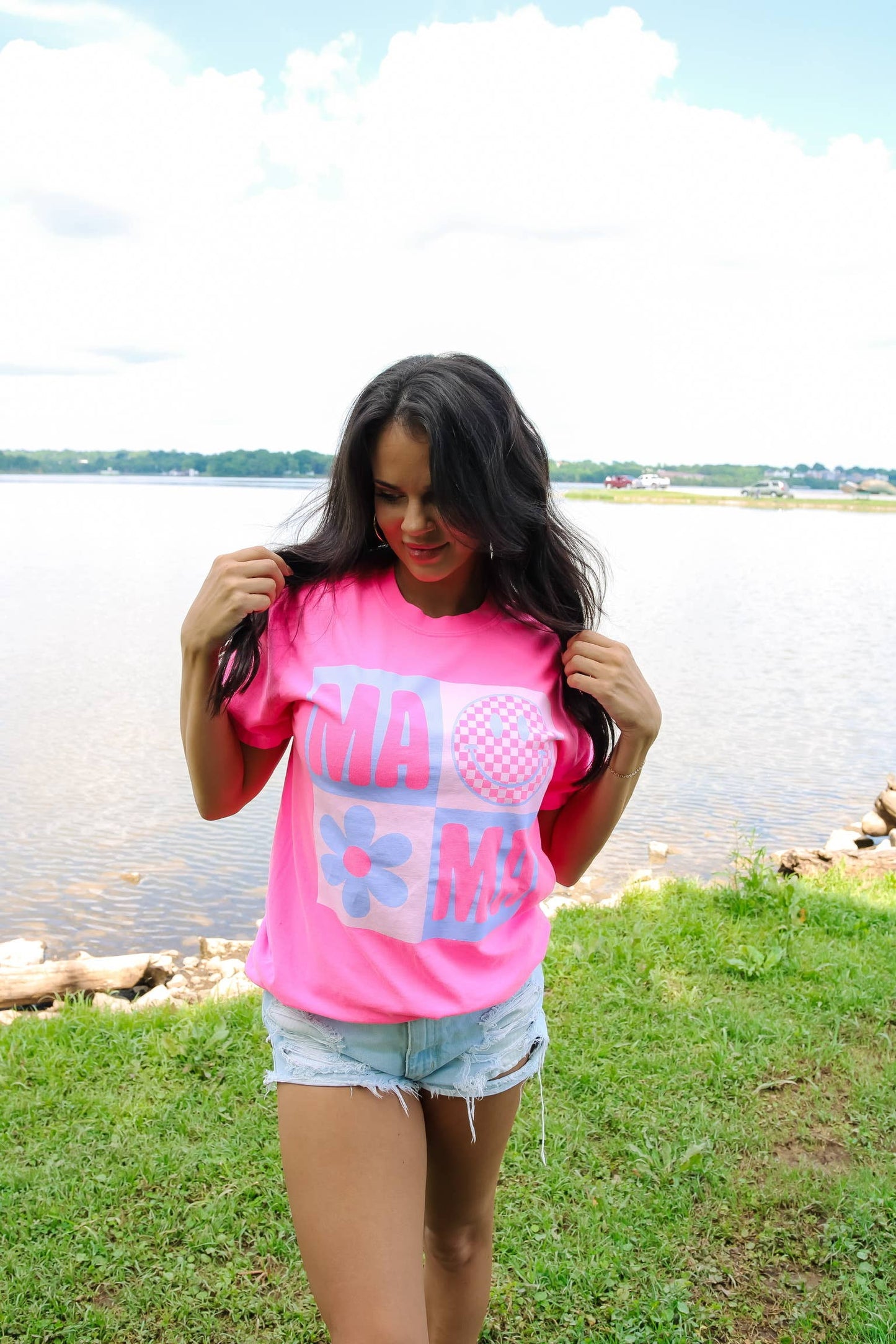 Mama Neon Pink Tee