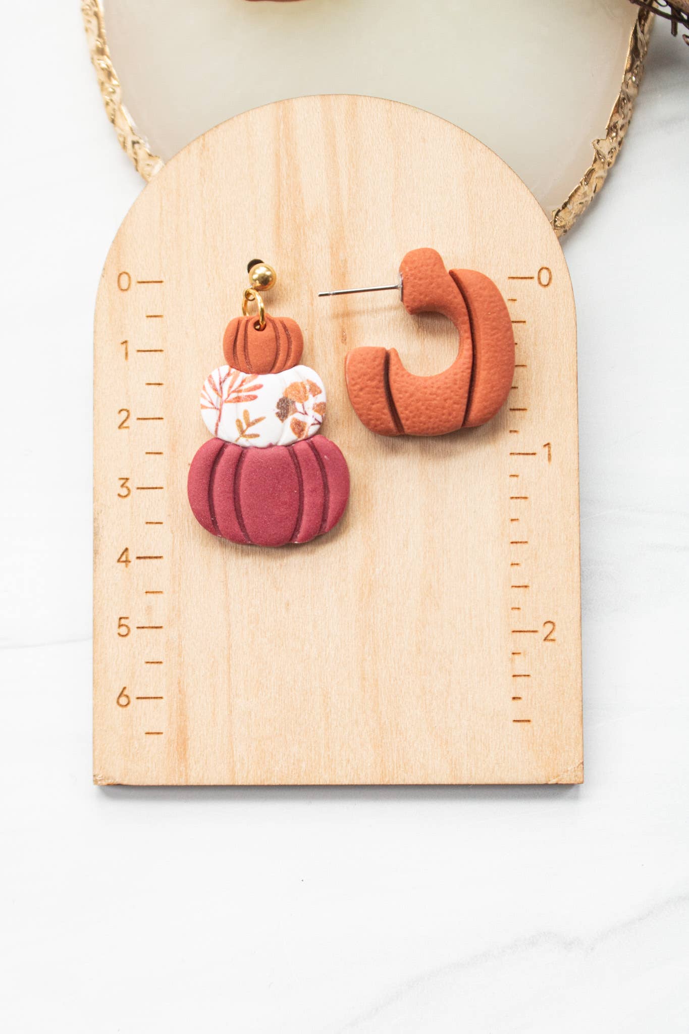 Fall Cottage Collection: Pumpkin Stack Dangles