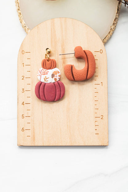 Fall Cottage Collection: Pumpkin Stack Dangles