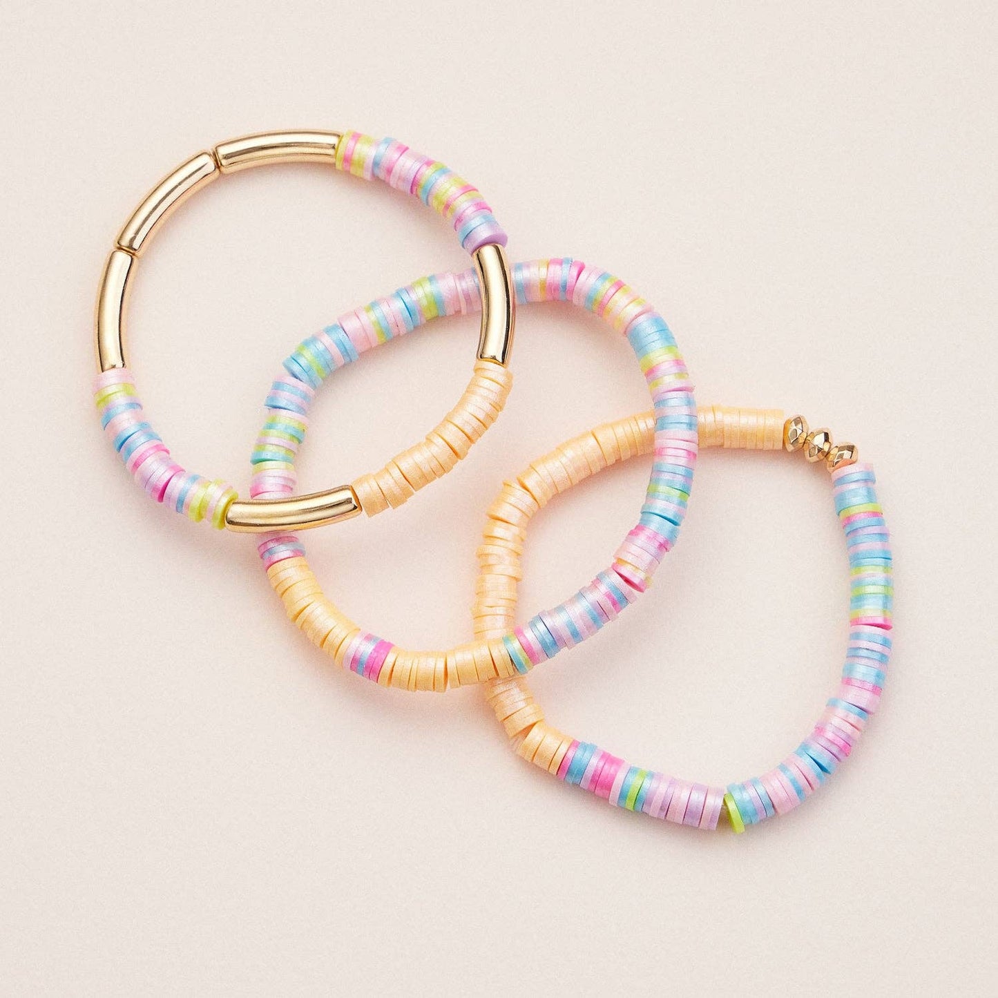 Colorful Heishi Bead Stretch Bracelets