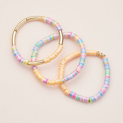 Colorful Heishi Bead Stretch Bracelets