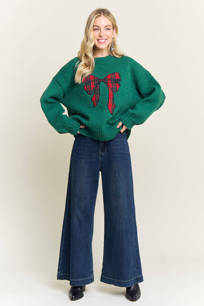 Plaid Bow Sweater