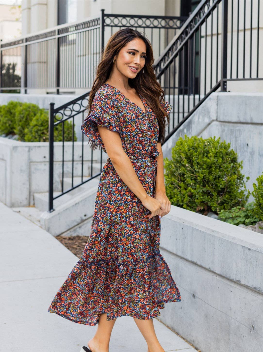 Floral Belted Dress