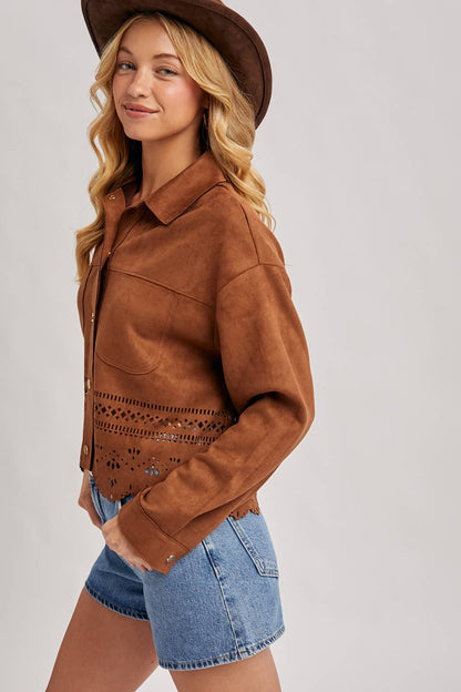 WESTERN BUTTON DOWN DIE-CUT JACKET