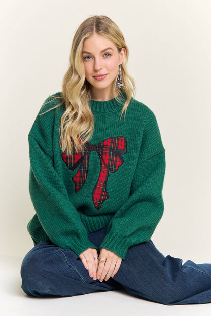 Plaid Bow Sweater