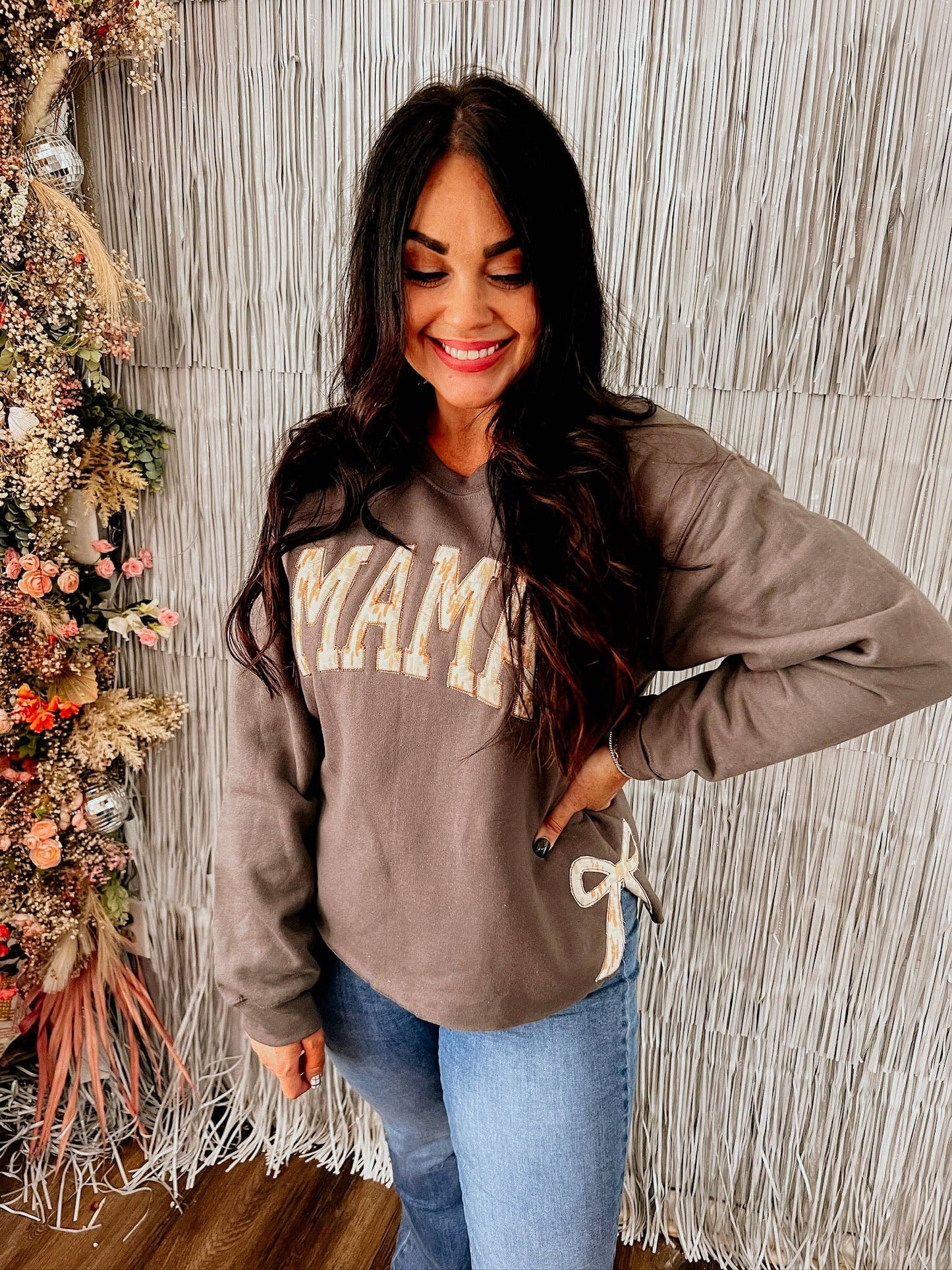 MAMA Bow Sweatshirt | Handmade