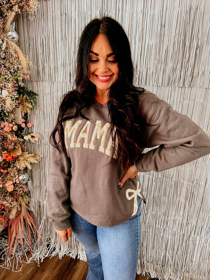 MAMA Bow Sweatshirt | Handmade
