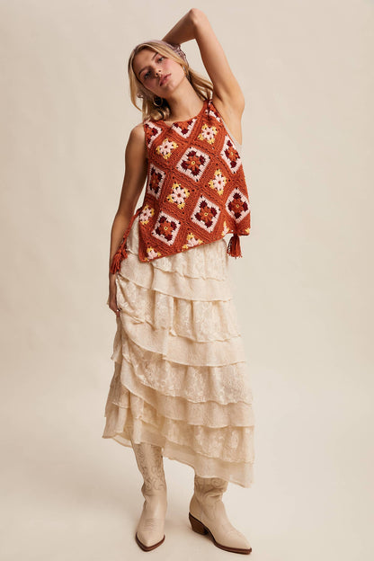 Crochet Granny Square Vest
