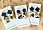 Neutral Gold Dangles: Circle top