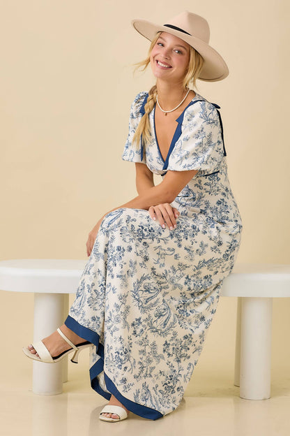 Pony Maxi Dress With Bubble Sleeve