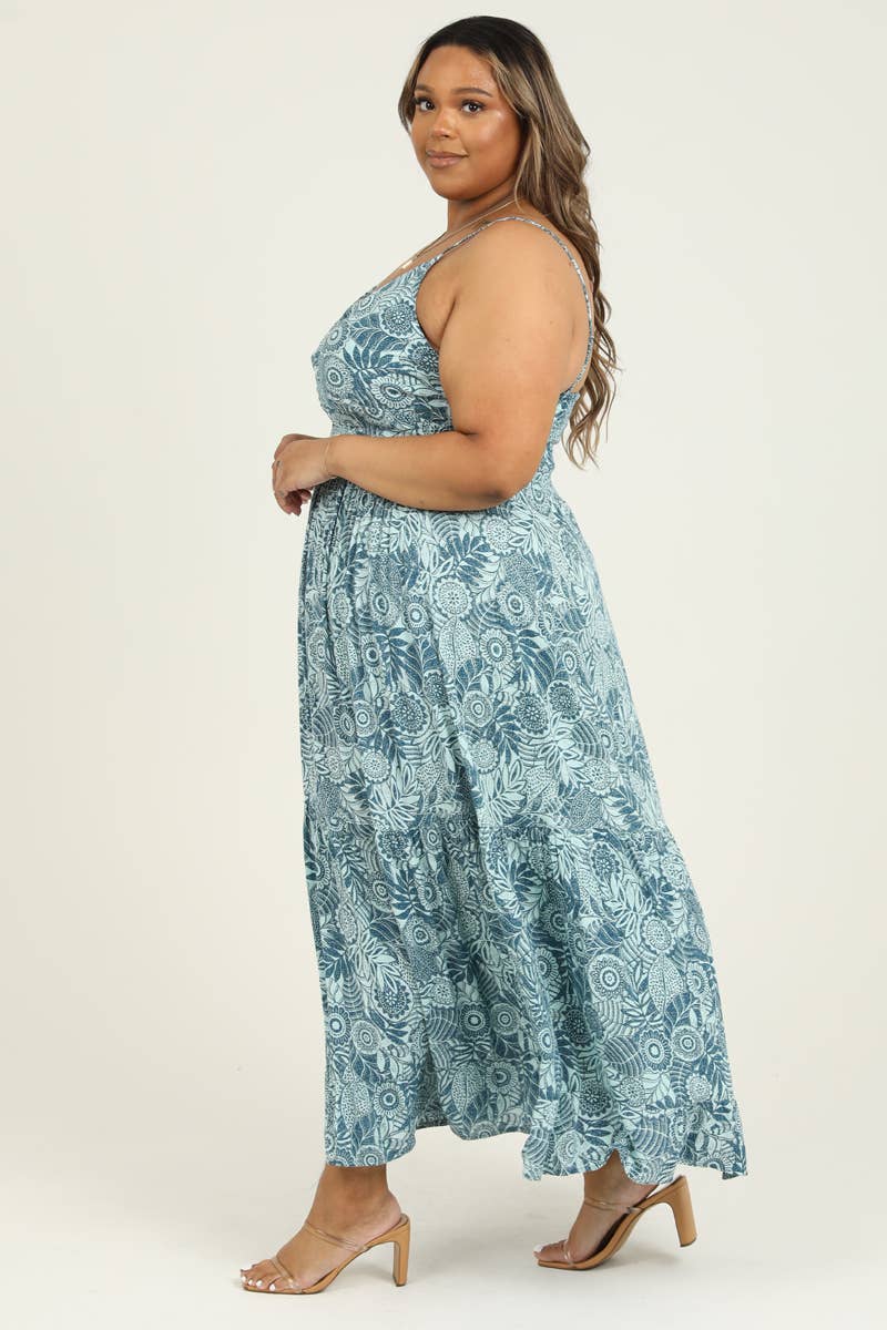 PLUS TWIST FRONT MAXI DRESS