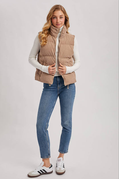 CORDUROY PUFFER VEST