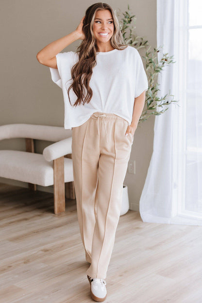 Drawstring Wide Leg Pants