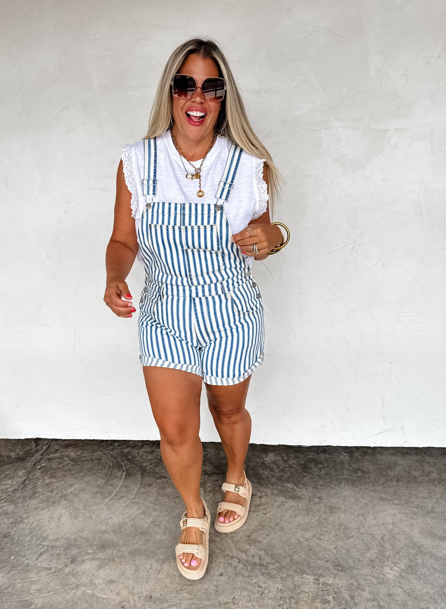 Striped SHORT OVERALL