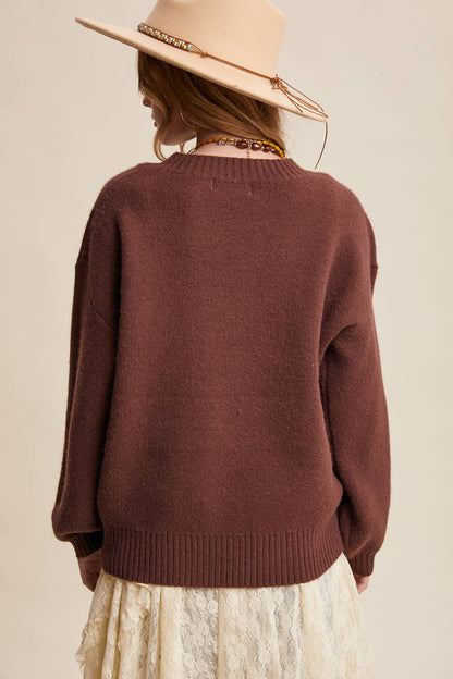 Sequin Cowboy Boot Sweater