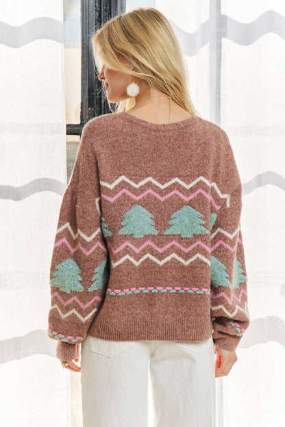 Gingerbread Tree Sweater