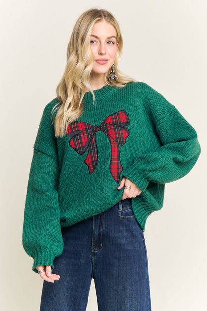 Plaid Bow Sweater