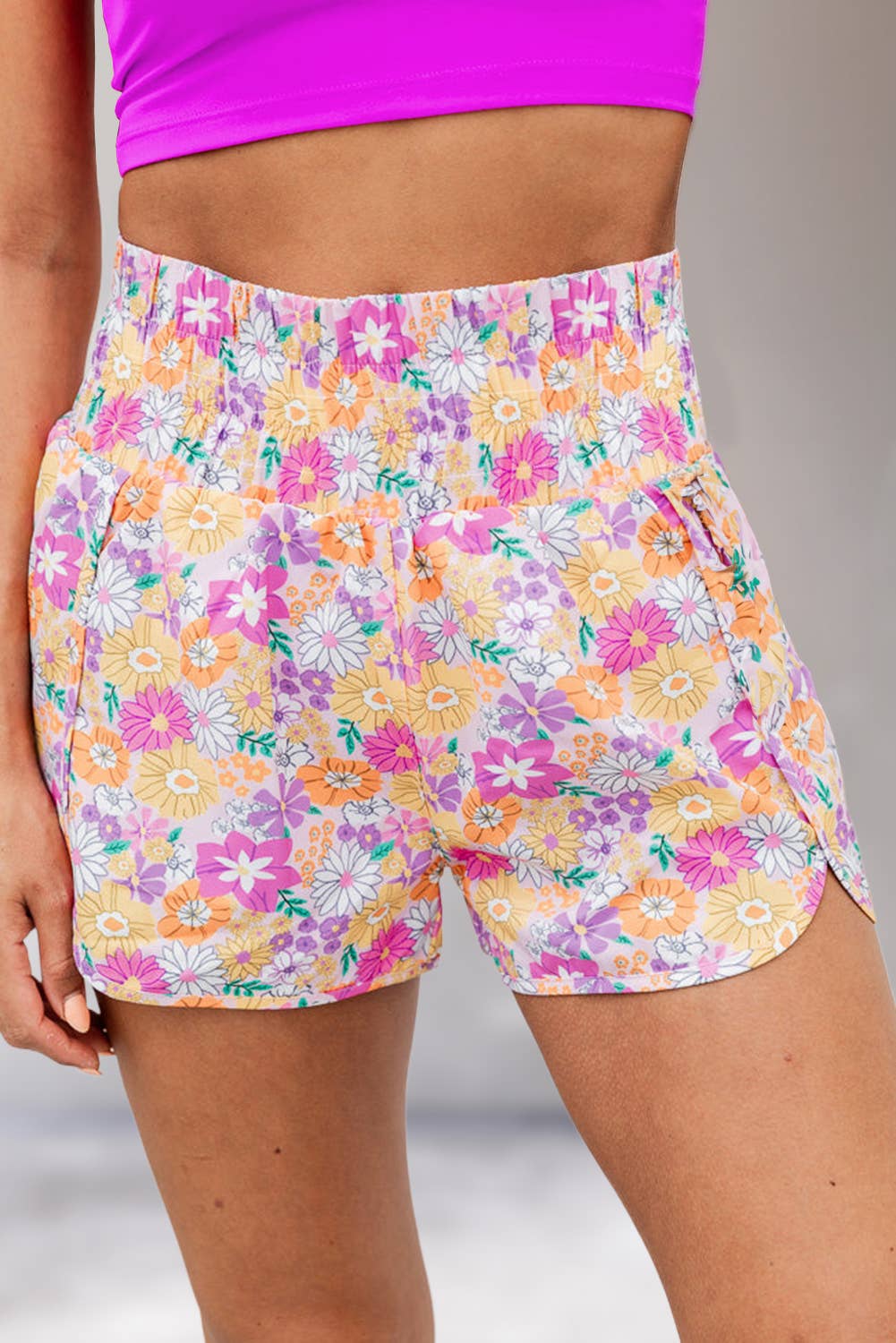 Casual Floral Print Shorts