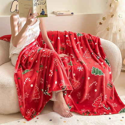 Christmas Flannel Throw Blanket