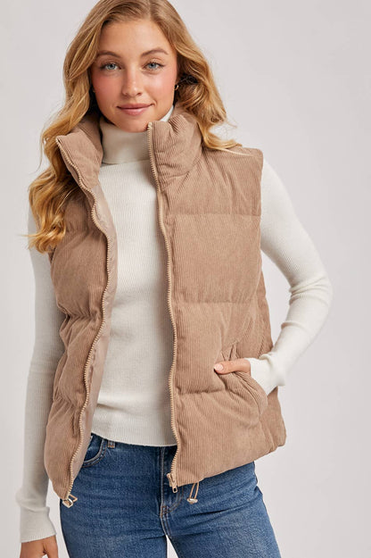CORDUROY PUFFER VEST