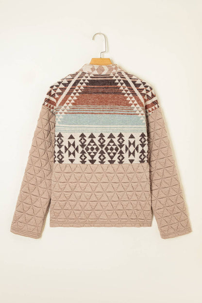 Aztec Quilted Patchwork Western Fashion Jacket