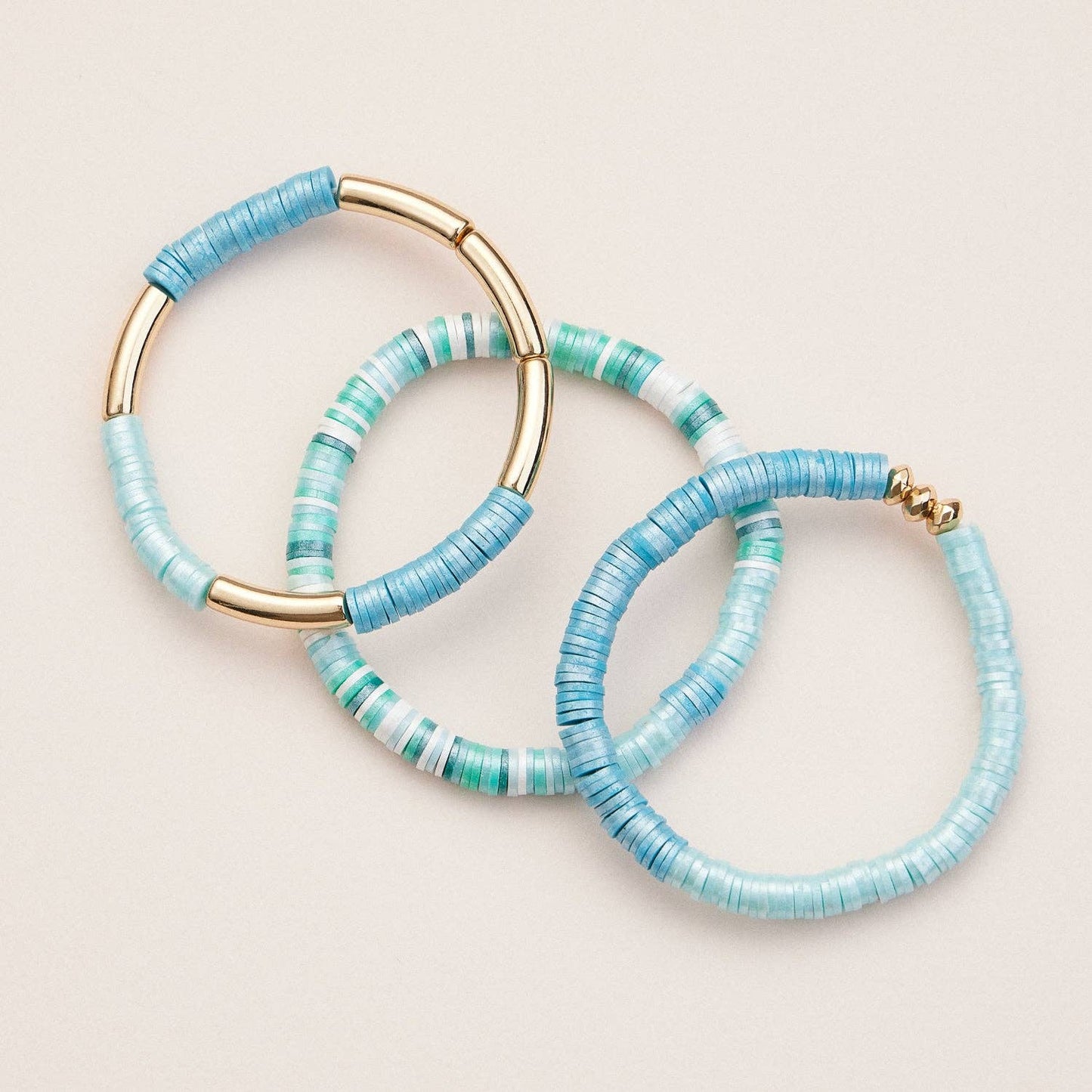 Colorful Heishi Bead Stretch Bracelets