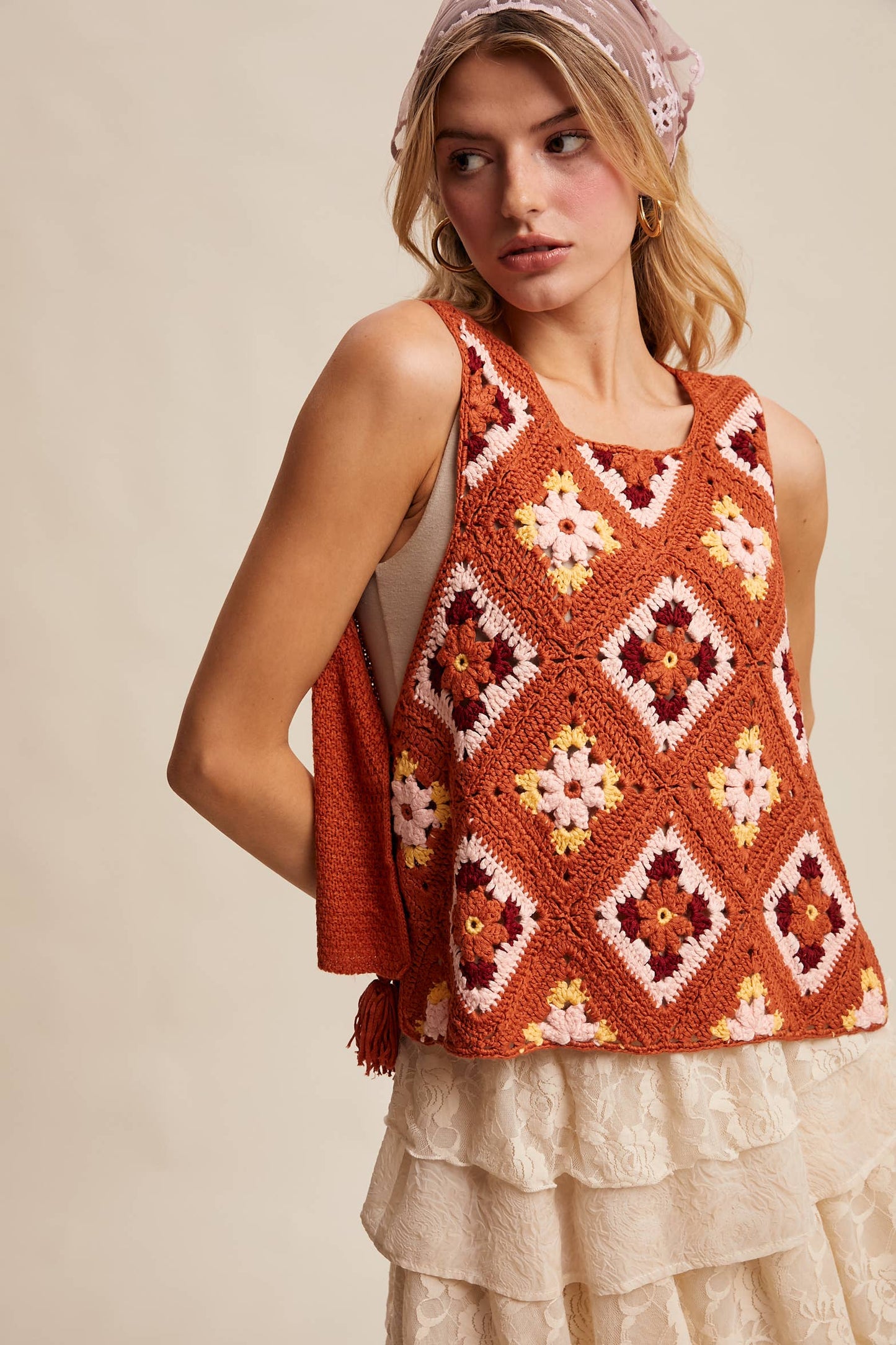 Crochet Granny Square Vest