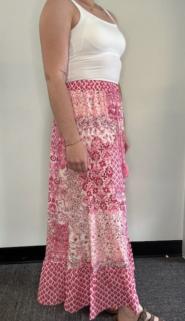 Boho Pattern Maxi Skirt