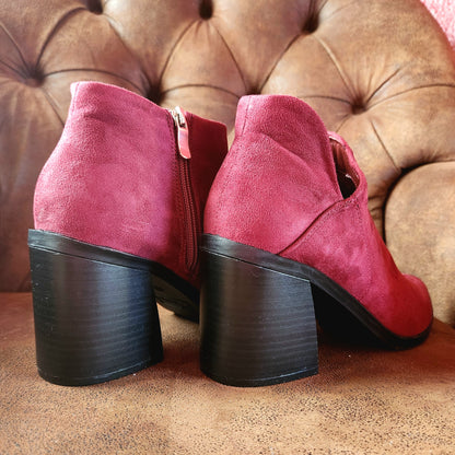 Burgundy Cutout Bootie