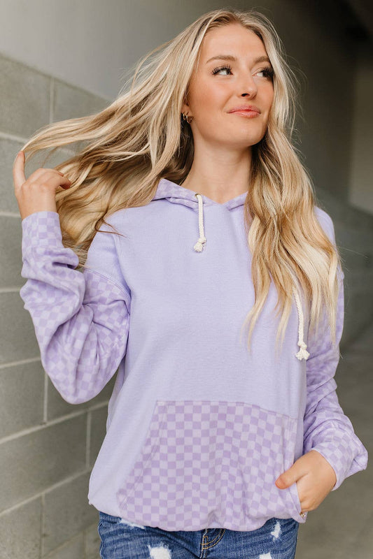 Checked Out Purple Hoodie