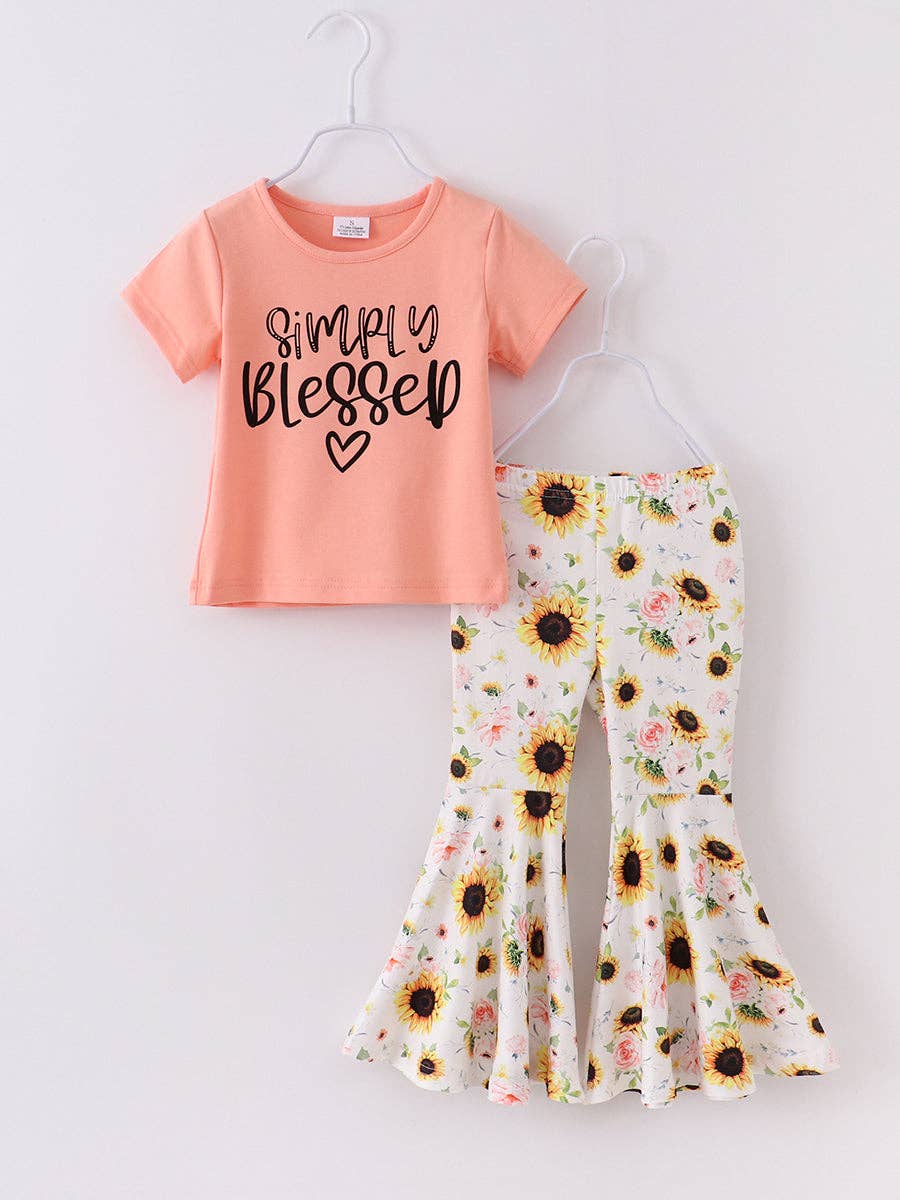 Pink Sunflower Girl Bell Outfit